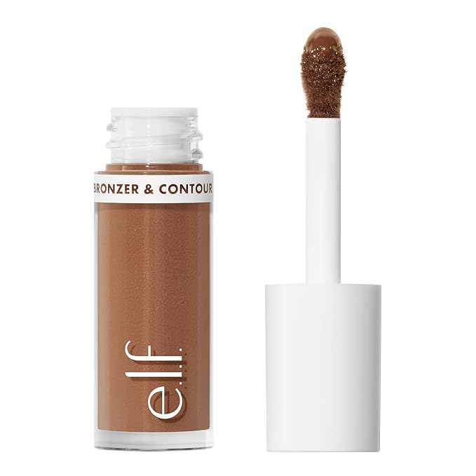 e.l.f. Camo Liquid Bronzer & Contour, Silky Highly Pigmented Formula, Creates a Long-Lasting Bronzed Glow & Natural Look, Vegan & Cruelty-Free, 5.5 Medium/Tan