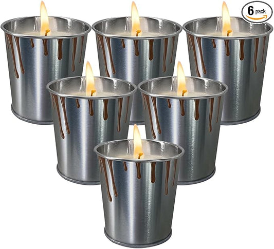 Citronella Candles 6/12 Pack, Outdoor Indoor Scented Candles with Pure Citronella Essential Oil and Natural Soy Wax, Long Lasting Burning for Home Garden Patio Balcony