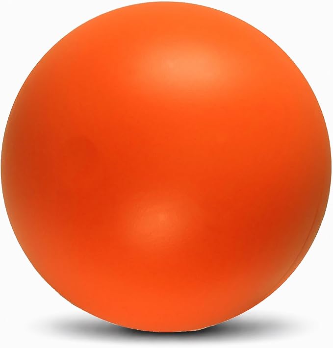 Doggie Dooley Virtually Indestructible Dog Ball - 14 Inch Hard Plastic Interactive Dog Toy for Large Breeds Over 75+ lbs - Built for Herding & Push Play - Floats in Water, Made in USA - Orange