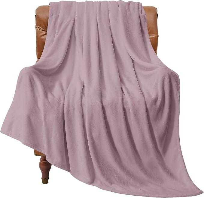 BEDELITE Fleece Blanket Soft Plush Twin Size Blanket Dusky Violet 60"x80" | Ultra Soft Fleece, Plush Microfiber, Lightweight Warmth, All Season Comfort, Fade Resistant, Machine Washable, Couch Sofa Bed