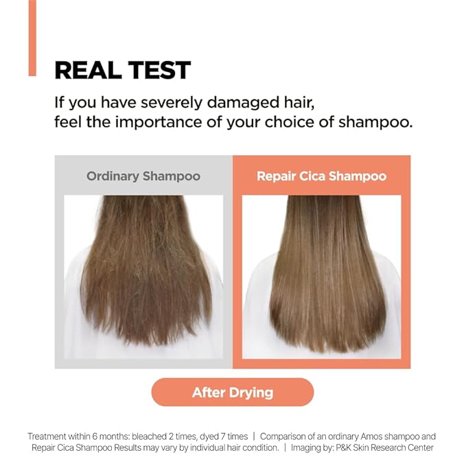AMOS PROFESSIONAL Repair Cica Shampoo 2.0 fl.oz + Hair Mask 1.3 fl.oz + Bonding Hair Oil 0.33 fl.oz Mini Kit l Repairs, Strengthens, & Nourishes for Split Ends & Breakage, Reverse Hair Damage
