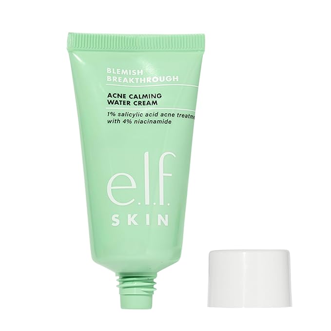 e.l.f. SKIN Blemish Breakthrough Calming Water Cream Mini, Lightweight Blemish-Fighting Face Moisturizer, Prevents New Blemishes & Calms Skin