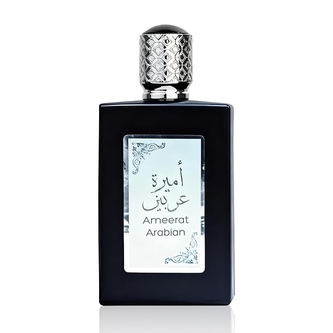 AFLUXE Men’s Eau de Parfum Ameerat Arabian Noir, Fresh Spicy Woody Cologne for Men with Mint, Cardamom & Amber Notes, Long Lasting Masculine Fragrance, Natural Spray, 3.4 Fl Oz (100ml)