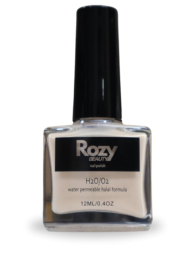 Halal-Certified, Wudu Friendly, Water Permeable, Breathable, and Fast Drying Nail Polish (Bone, 12 ml)
