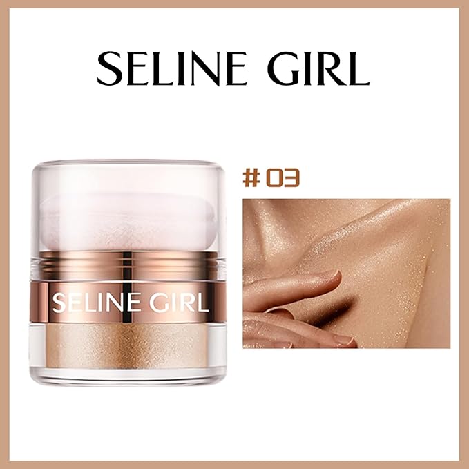 Body Glitter Powder, Face Shimmer Sparkle, Highlight Powder, Multi-Use Body Glitter for Women, Magic Glow Shimmer for Body Face Eyes Makeup #bronze