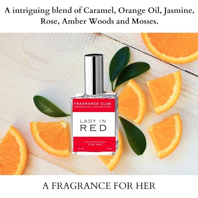 Lady In Red Women’s EDP 1.9 oz – Sensual, Elegant Luxury Inspired Fragrance – Long-Lasting Jasmine, Rose & Amber Notes – Perfect for Evening, Work, or Gifts