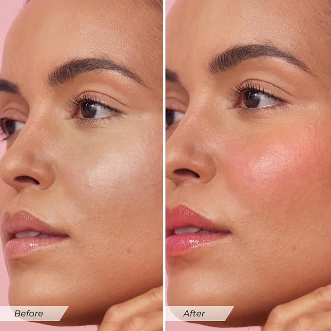 MCoBeauty - Cheek and Lip Tint - Dewy Gel-Cream Formula for Buildable Color - With a Soft Radiant Finish - Blush Red Shade - Tinta para Labios, Liquid Blush for Cheeks & Lips