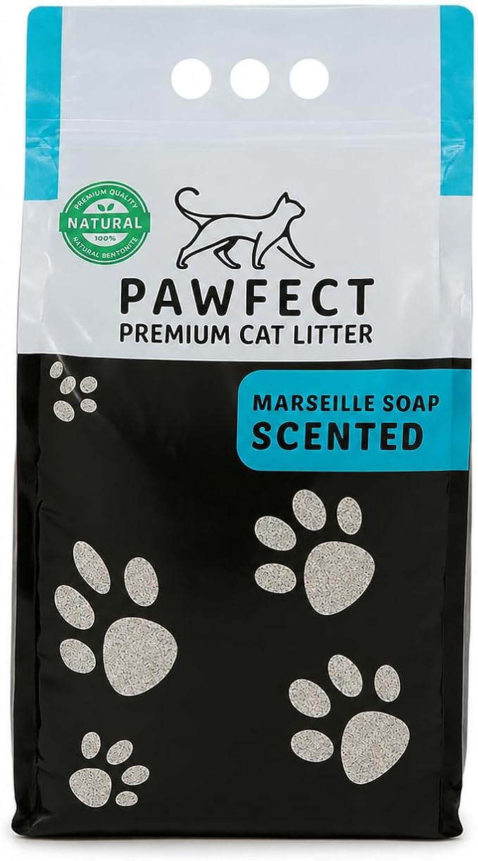 Marseille Soap Scented Clumping Cat Litter - 17.2 lb / 9L, Dust-Free,Odor Control