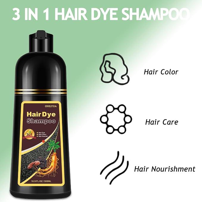 Agthyuve Deep Wine Red Hair Color Shampoo, 16.9 FL Oz, Semi-Permanent, Ammonia-Free, 30 Day Lasting, Gray Hair Coverage