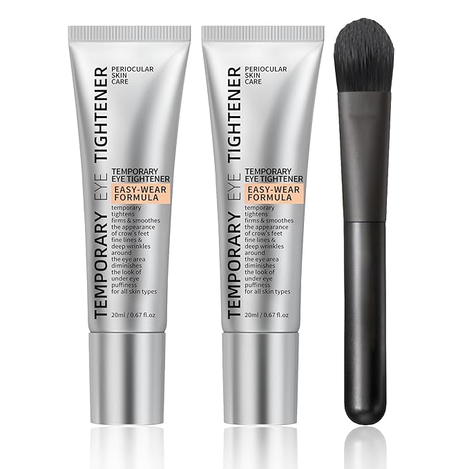 Instant Eye Lift Cream – Temporary Under-Eye Tightener, Firming Primer with Hyaluronic Acid & Vitamin E, Hydrating Formula for Smooth Finish, Lifts & Refreshes Tired Eyes (2 Pack)