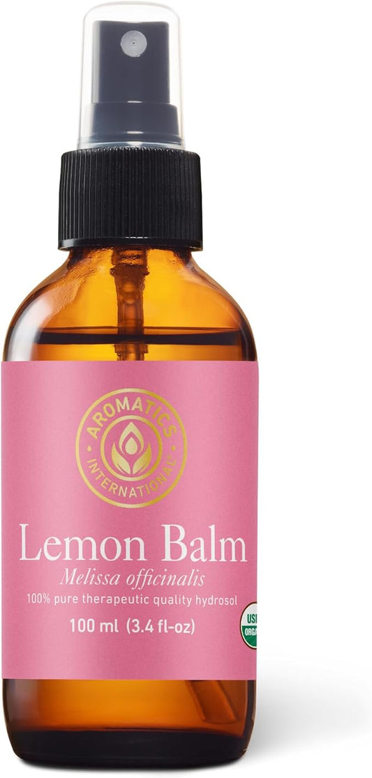 Aromatics International Lemon Balm Hydrosol 100ml | Lemony Herbal Natural Aromatic Mist for Home, Mood & Daily Use