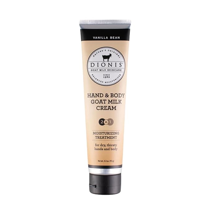 Dionis Goat Milk Hand & Body Cream Vanilla Bean 3.3oz (Pack of 1)