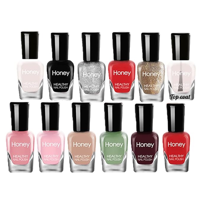 Non Toxic Nail Polish Set, Easy Peel Off and Fast Dry Nail Polish Set for Pack, Eco Friendly and Organic Water Based Nail Polish for Women,Teens(12 Bottles, 5ML)