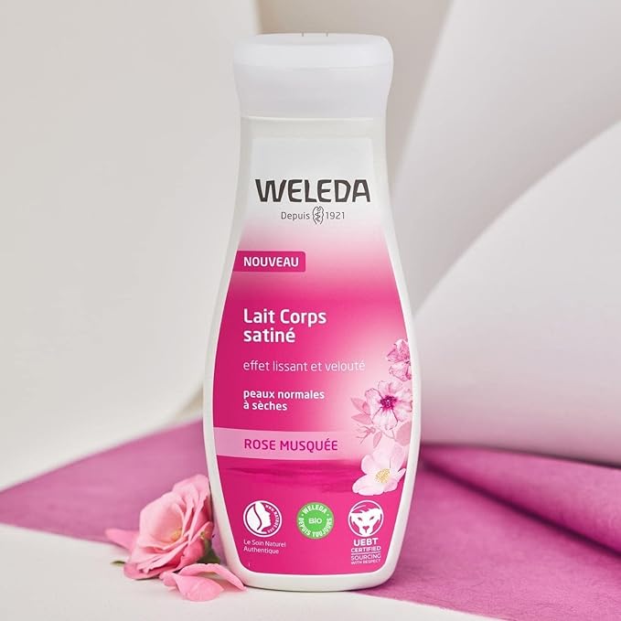 Weleda Pampering Wild Rose Body Lotion, Plant Rich Moisturizer with Wild Rose Oil, Jojoba Oil and Shea Butter, 6.8 Fl Oz (Pack of 2)