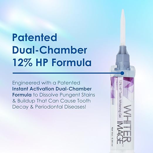 Whiter Image Deluxe Teeth Whitening Syringe Refill to Eliminate Teeth Discoloration While Fighting Plaque Bacteria, Teeth Whitening Set for A Stronger Enamel