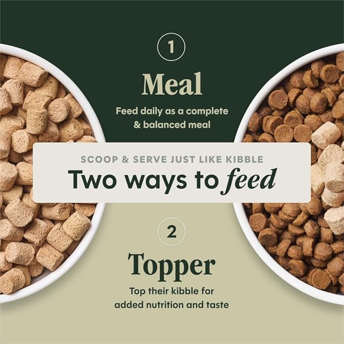 Instinct Freeze Dried Meals, Natural Dog Food, Grass-Fed Lamb, 24 oz. Bag | FreshDried raw, 85% meat & organs, 15% non-GMO vegetables, fruits & other wholesome ingredients, supports overall vitality
