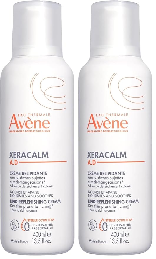 Avène XeraCalm A.D Lipid-Replenishing Cream,Atopic Dermatitis,Eczema-Prone,No Preservatives,Fragrance-Free,Pump,13.5 Oz,(Pack of 2)