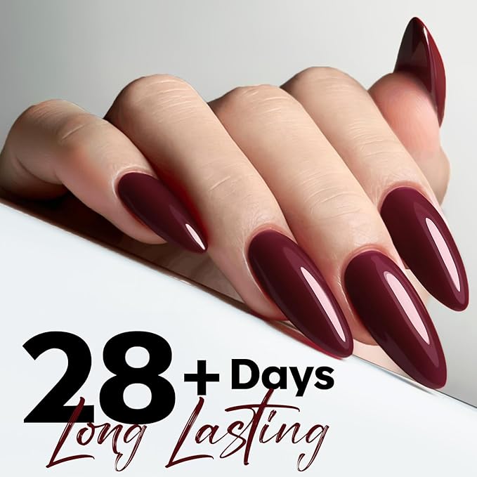 modelones Purple Gel Nail Polish Dark Purple Nail Polish valentine New Year Party Nails Soak Off Nail Art Manicure 15 ML