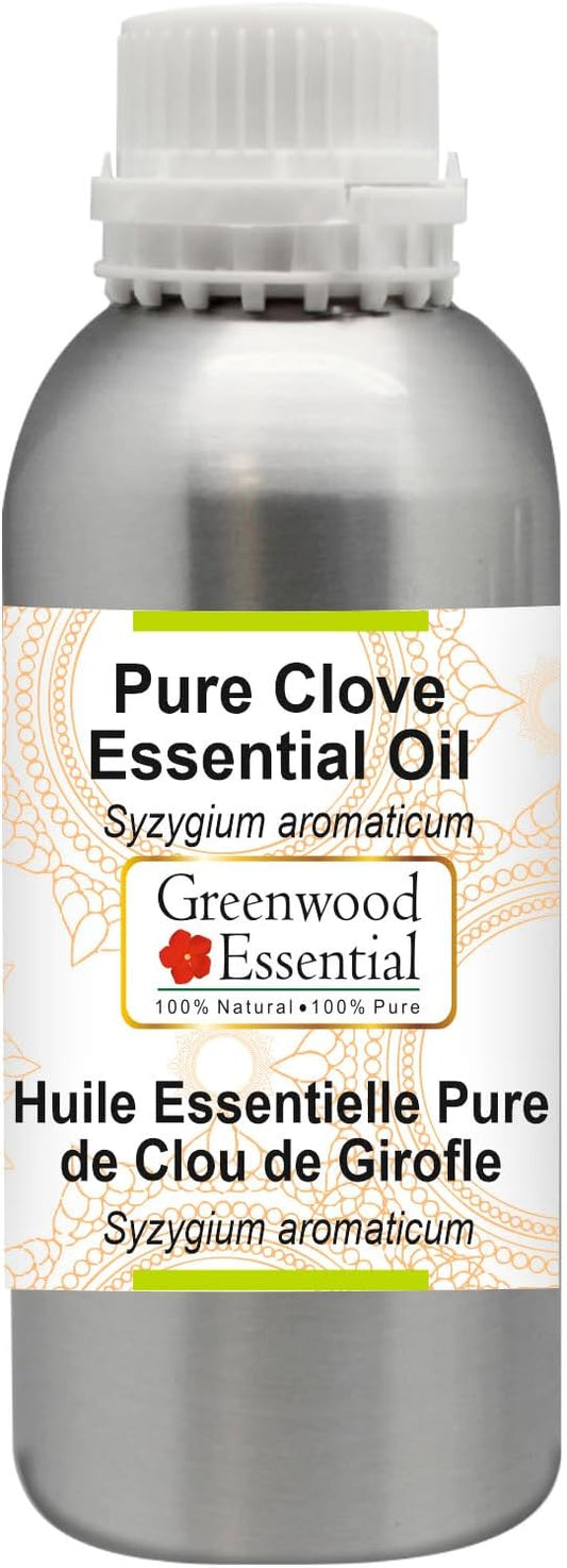Greenwood Essential Pure Clove Essential Oil (Syzygium aromaticum) Steam Distilled 1250ml (42.2 oz)