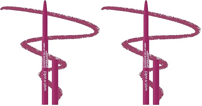 wet n wild Lip Liner, Plum Together, Matte | Retractable | Gel Formula | Pencil Format | Pack of 2