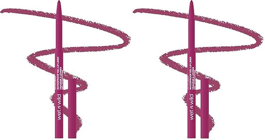wet n wild Lip Liner, Plum Together, Matte | Retractable | Gel Formula | Pencil Format | Pack of 2