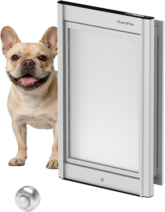 Automatic Dog Door for Door, Collar Activated Pet Door, M