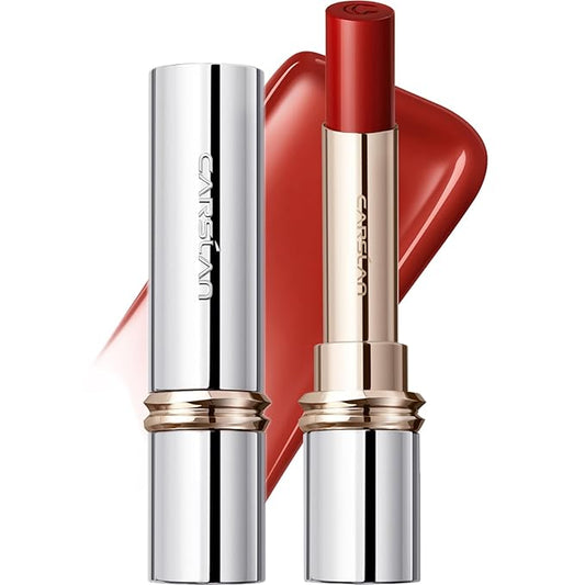 CARSLAN Flood Kissed Lipstick, Hydrating Lip Color Makeup, Natural Lip Gloss Finish with Hyaluronic Acid Formula, Shiny, Smooth, W01