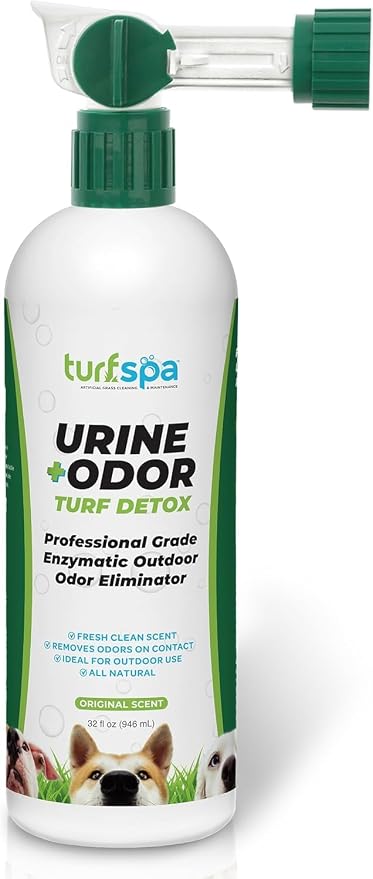 Urine & Odor Turf Detox Professional Enzyme Cleaner, 32 oz | Odor eliminator for artificial grass, turf, concrete, patios and kennels; enzymatic pet urine cleaner for dogs and cats