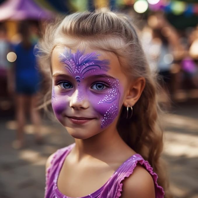 Face and Body Paint Violet (30gm)Non-Toxic High-Quality Paint for Children and Adults Halloween Makeup, Costumes, Festivals