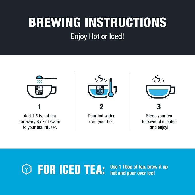 Tiesta Tea - Blueberry Wild Child, Loose Leaf, Blueberry Hibiscus Herbal Tea, Premium Non-Caffeinated Blend, Hot or Iced & Brews Up to 250 Cups, 16oz Bulk Pouch & 5.5oz Refillable Tin Combo
