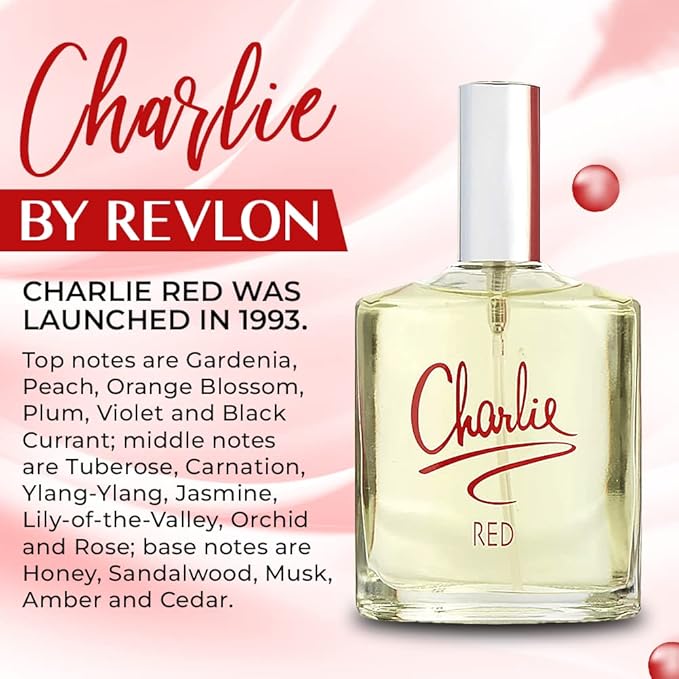 Revlon Charlie Eau De Toilette Spray for Women, Red, 3.4 Ounce