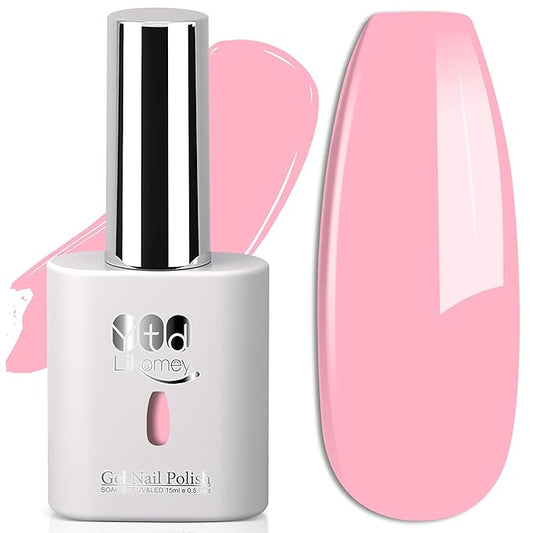 YTD Likomey Gel Nail Polish,15ml Light Pink Salon Home DIY Art Manicure and Pedicure UV Varnish Gift,CS475