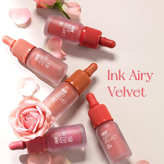 Peripera Ink Airy Velvet Lip Tint | High-Pigmentation, Lightweight, Soft, Moisturizing, Not Animal Tested (027 INSIDE PEACH (NEW))