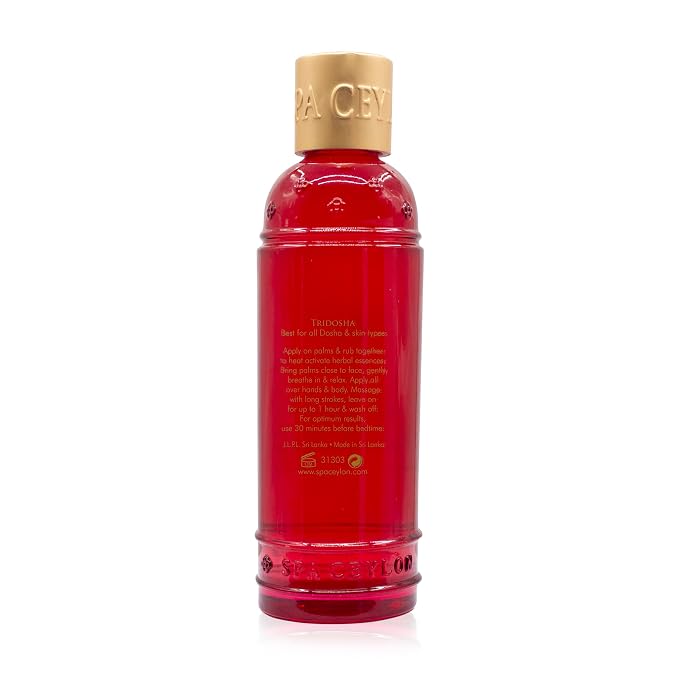 SPA CEYLON Sleep Intense Calming Body Massage Serum – Ayurveda Body Oil with Neroli, Lavender & Ylang Ylang – Natural Calming Massage Oil with Coconut, Almond & Rice Bran – 100ml