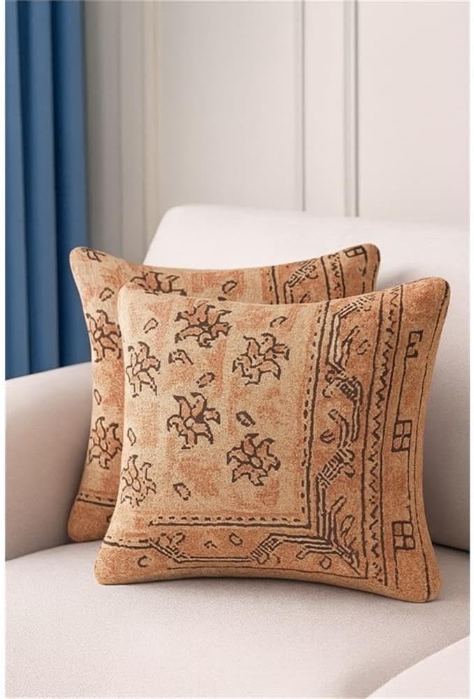 Pemberly Row Luxurious Accent 2 Cushion Covers + Inserts in Multi Color