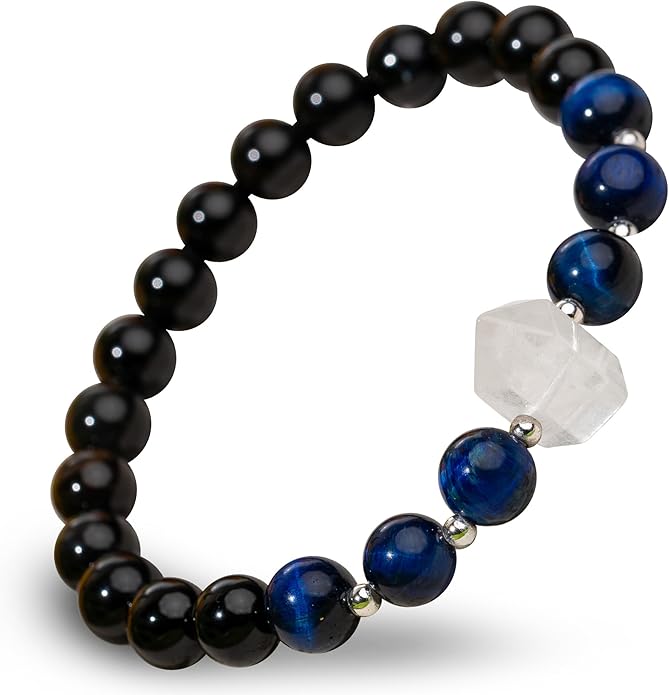 Conscious Items Protection Bracelets for Women & Men, Healing Crystal Bracelet with Natural Stones for Energy Shielding, Grounding, Stress, & Negative Energy Protection