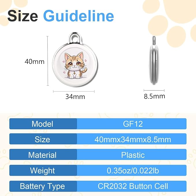 GPS Tracker for Vehicles – Real-Time Global Coverage Tracking Device for Cars, Kids, and Pets | Long Battery Life, No Monthly Fees & No SIM Card Required（Cat Style）