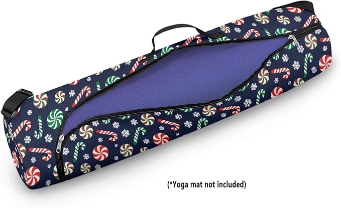 Yoga Mat Bag with Adjustable Shoulder Strap and Handle Zipper, 30in Wide x 6.3in Diameter for Yoga Mat Storage