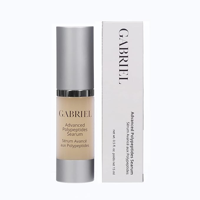 Advanced Polypeptides Searum by Gabriel Cosmetics | All Natural Ingredients to Protect, Nourish, Rejuvenate Skin, 0.5 oz