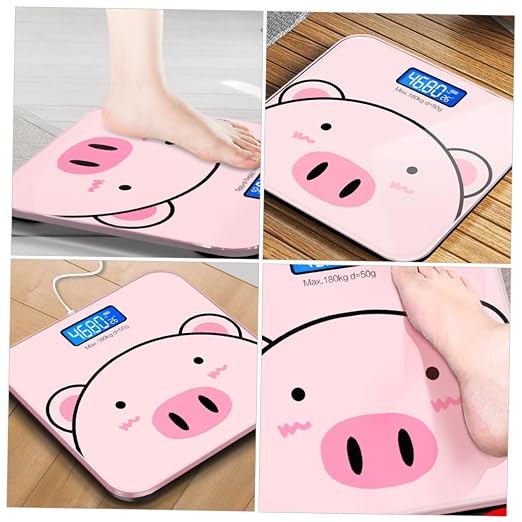 Outanaya 1pc Digital Body Weight Scale Multi- Scale Tempered USB Charging LCD Display for Home Bathroom
