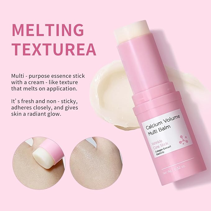 Hydrating Multi Eye Balm Stick, All-in-One Hydrating Lip Balm Firming eye balm Stick Neck Cream Make Up Base, Reduce Wrinkle Vegan & Cruelty-Free Under Eye Balm