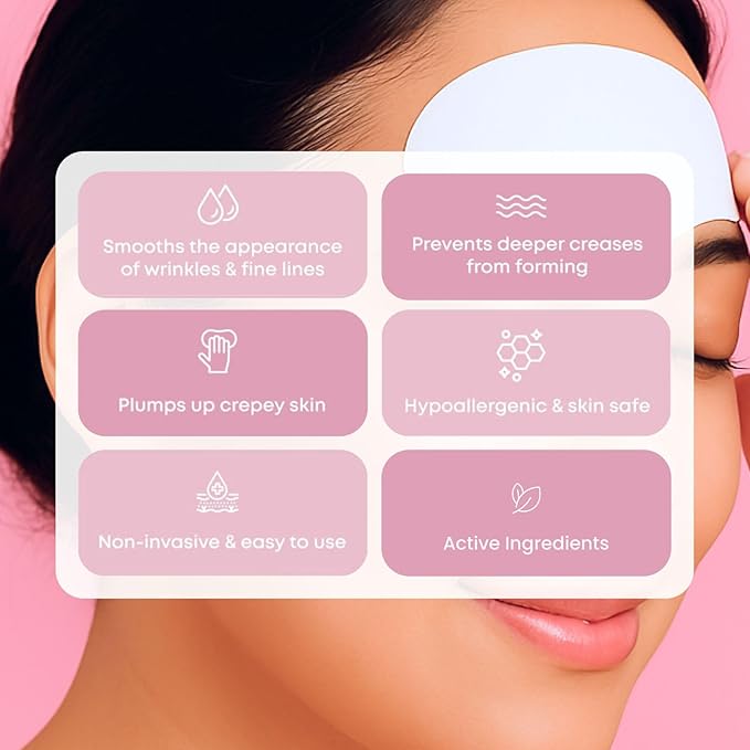Forehead Wrinkle Patches | Anti-Wrinkle Facial Patches for Fine Lines | Overnight Wrinkle Filler & Deep Line Treatment | Disposable Face Tape for a Youthful, Firmer, and Smoother Appearance | 20 Count