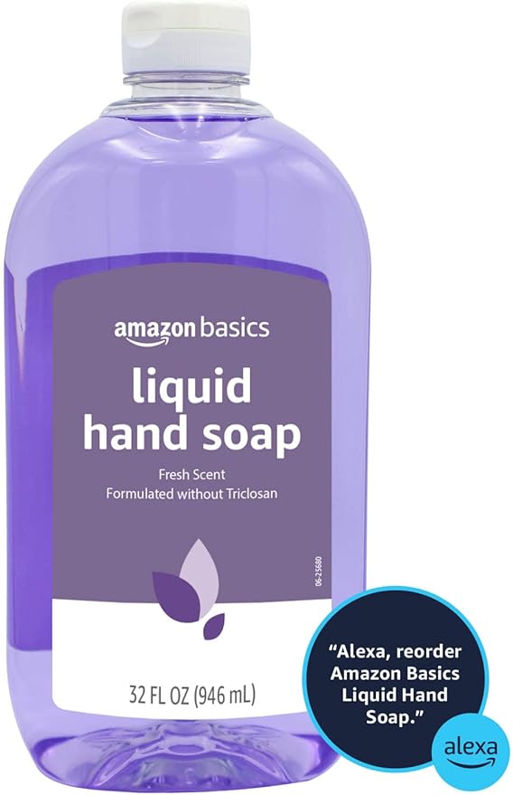 Amazon Basics Original Fresh Liquid Hand Soap, Moisturizing Formula, Phthalate & Paraben-Free, 32 Fl Oz (Pack of 2) (Previously Solimo)