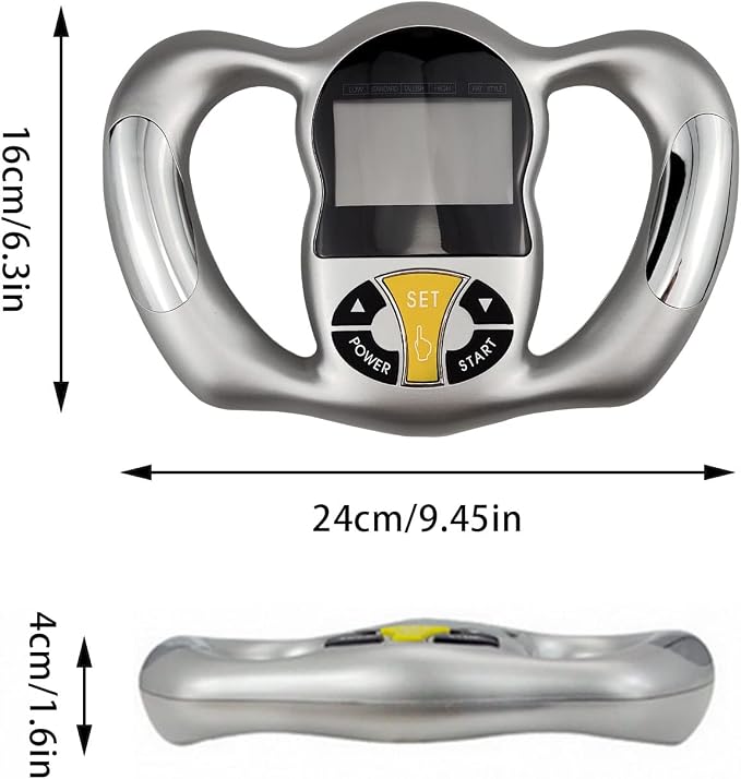 Digital Body Fat Analyzer, Electronic BMI Handheld Body Fat Monitor with LCD Display Body Fat Measuring Instrument BMI Meter Portable Multi-Function Health Monitor for Personal Health