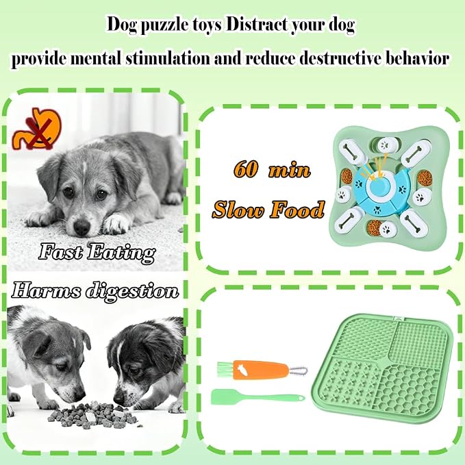 Dog Puzzle Toys Set,Pet Enrichment Toys from Small to Medium
