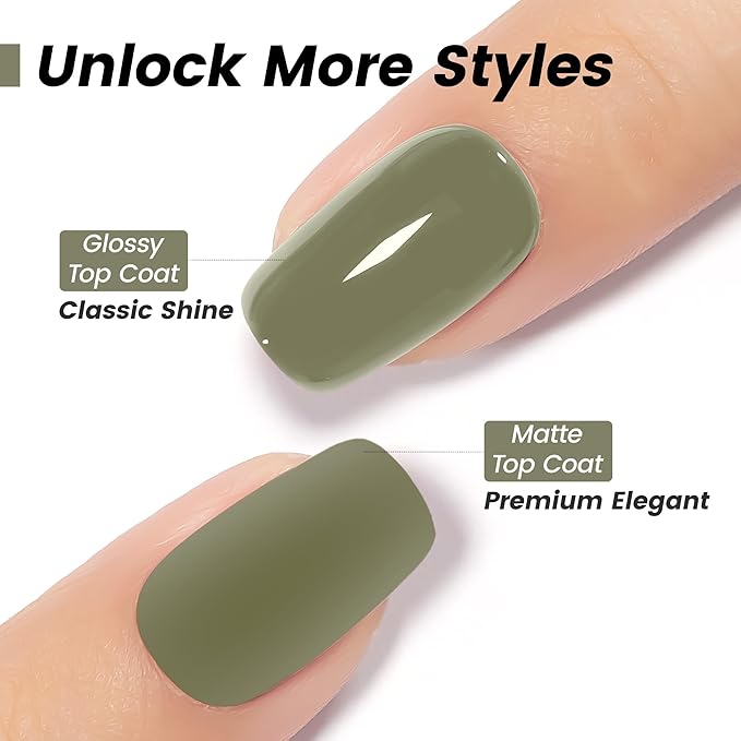 YTD Likomey Sage Green Gel Nail Polish,15ml Grey Green Salon Home DIY Manicure and Pedicure Fall Winter Soak Off UV Color Varnish, CS011