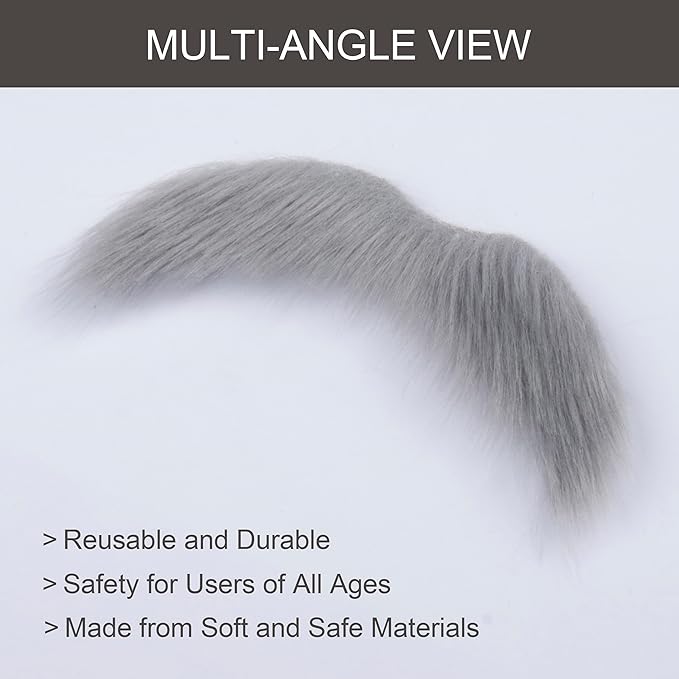 Fake Mustache for Men Classic Halloween Self Adhesive Fake Beard Novelty Stick On Fake Mustaches