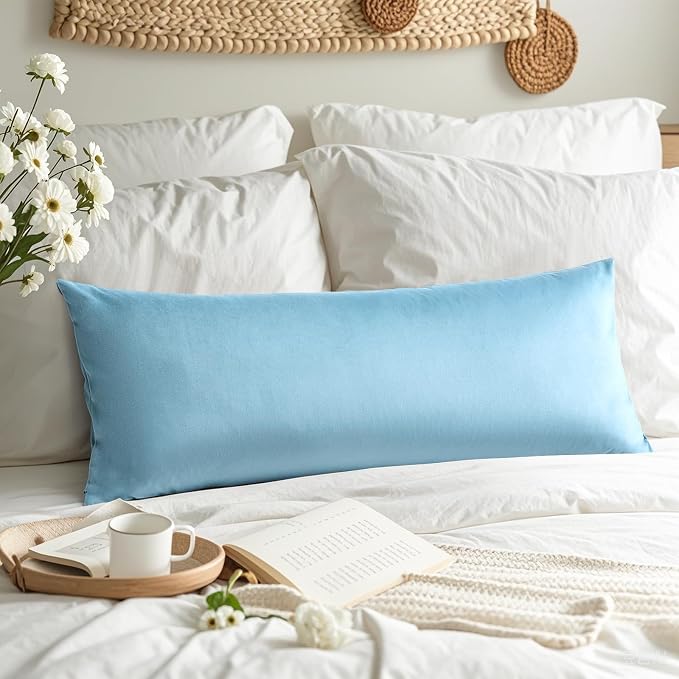 Artscope Luxury Velvet Lumbar Pillow Cover Super Soft Decorative Rectangle Throw Pillow Covers Case Cushion Covers for Sofa Couch Bedroom Car Decor 14x36 Inch Light Blue