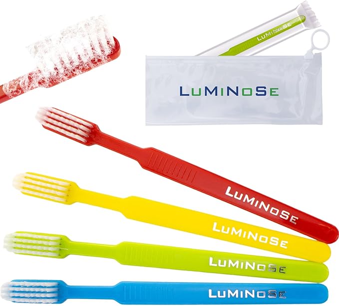 Omnia Disposable Pre-Pasted Toothbrushes | 200 Pcs Individually Wrapped Pre Pasted Toothbrush | Single Use Waterless Tooth Brush for Hotel, Camping, Homeless Gift | Multi Color