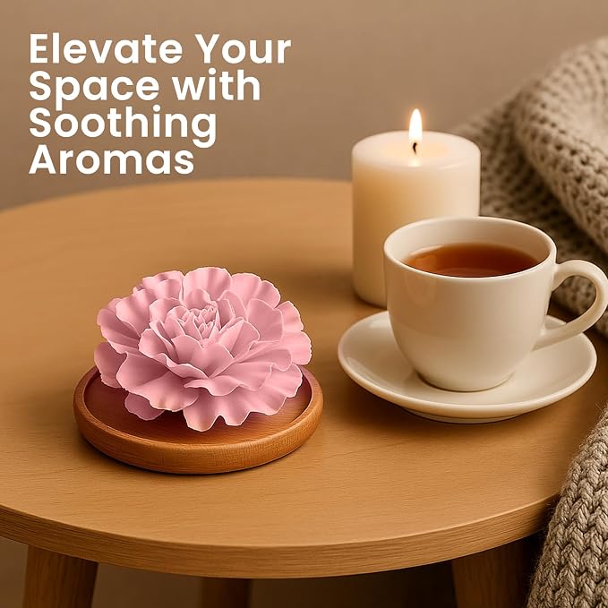 HOME ARCHIVE Aroma Diffuser with Aromatherapy Fragrant Oil Diffusers for Home Room Decor Fig Fragrance (Carnation Flower (Pink))